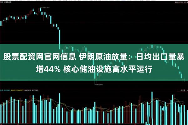 股票配资网官网信息 伊朗原油放量：日均出口量暴增44% 核心储油设施高水平运行